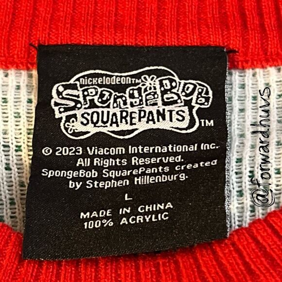 SpongeBob SquarePants Holiday Sweater – 2023 Nickelodeon – Size L - Picture 7 of 10